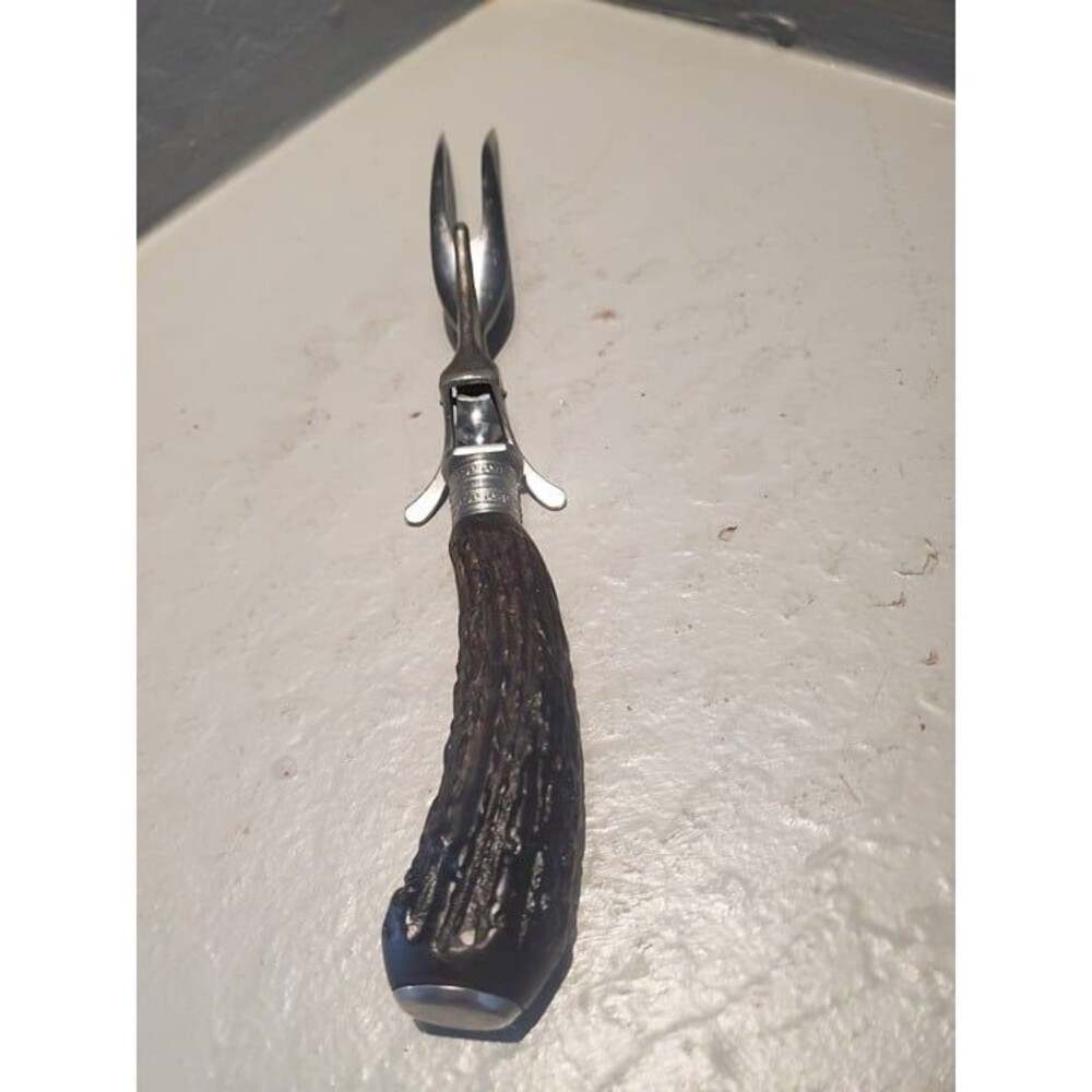 Vintage Antler Horn Serving Fork
